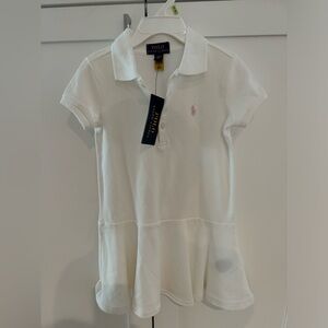 Toddler white polo dress NWT